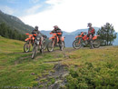 After climbing one of few "pure" enduro tracks during the week, Steve, Martin and Adrian are waiting for Chris to arrive.