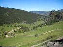 A shot of a typical dirt-road in a typical scenery on day five.