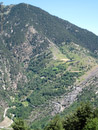 A typical serpentine road leading up the mountain side.